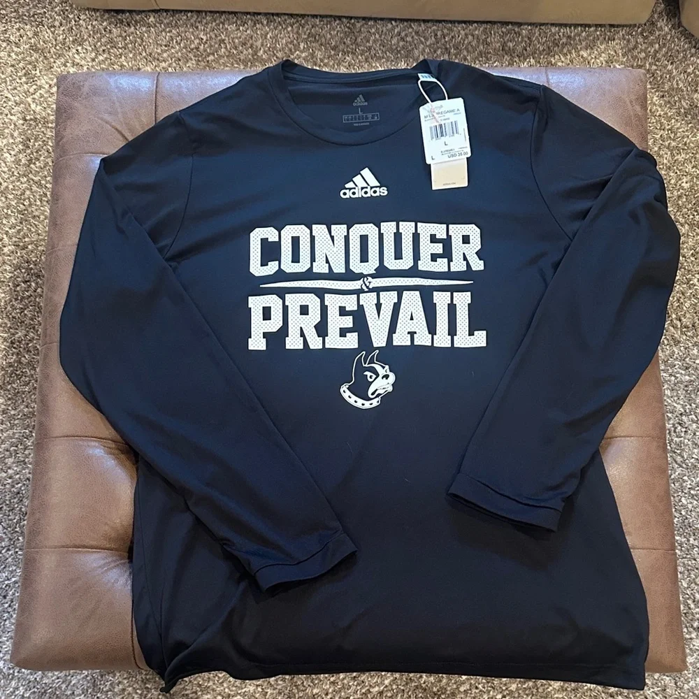 Adidas Wofford Black 'Conquer Prevail' Long Sleeve Tee